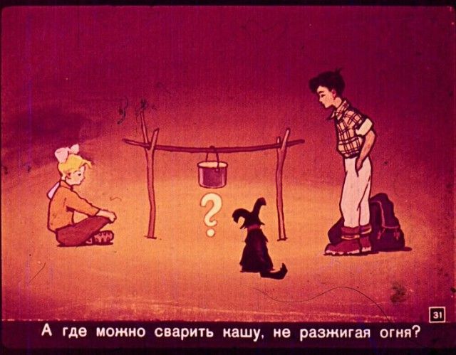 Диафильм вместо учебника по географии