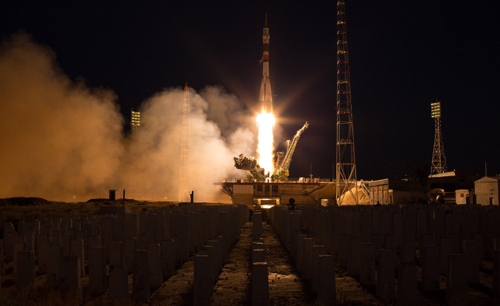 Запуск корабля «Союз МС-05» к МКС с Байконура