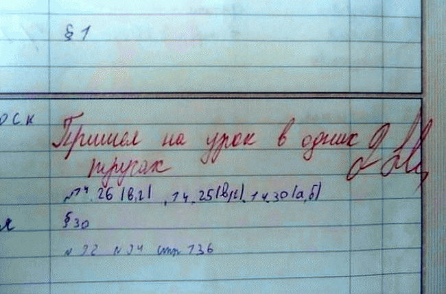 Смешные записи в дневниках школьников (50 фото)
