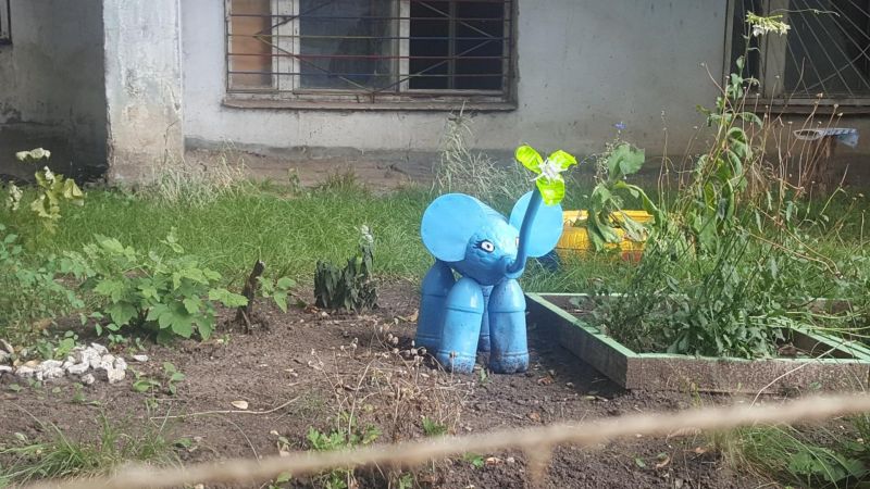 Народные умельцы продолжают заселять дворы стремными персонажами и диковинными животными