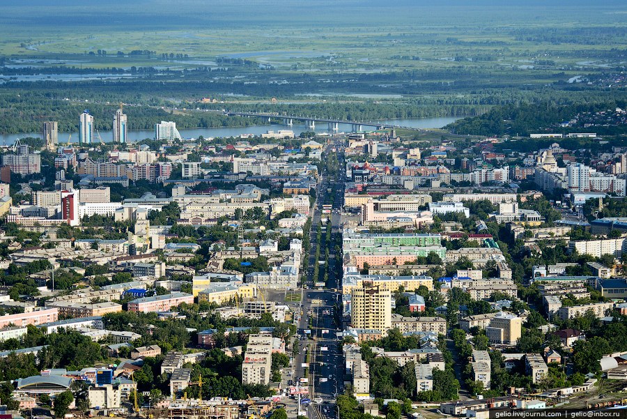 Виды Барнаула с вертолета