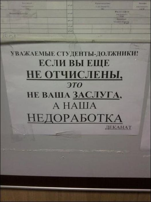 Забавные надписи и объявления