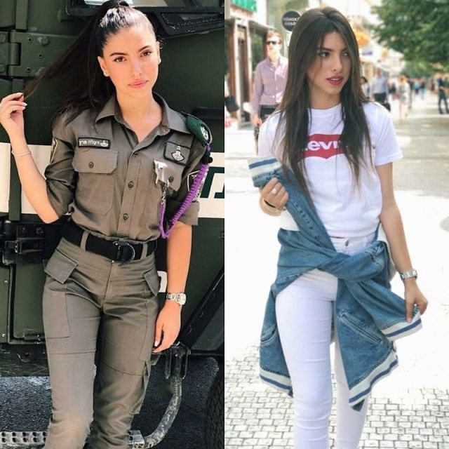 Очаровательные девушки в форме и без