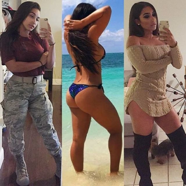 Очаровательные девушки в форме и без