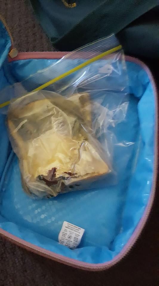 Родители хвастаются едой, забытой их детишками в школьных рюкзаках