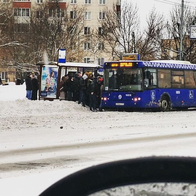 Сильный снегопад частично парализовал движение в Москве