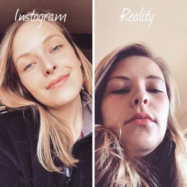 Фото девушек в Instagram и в реальной жизни