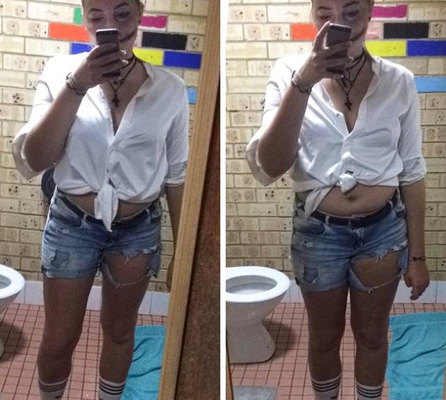 Фото девушек в Instagram и в реальной жизни