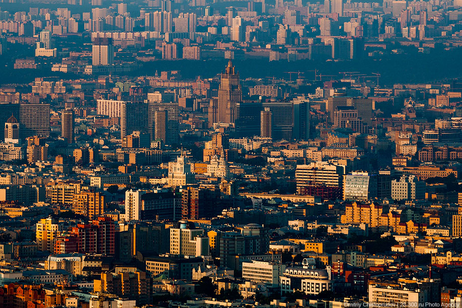 Останкинская телебашня. Вид на Москву с высоты 503 метра