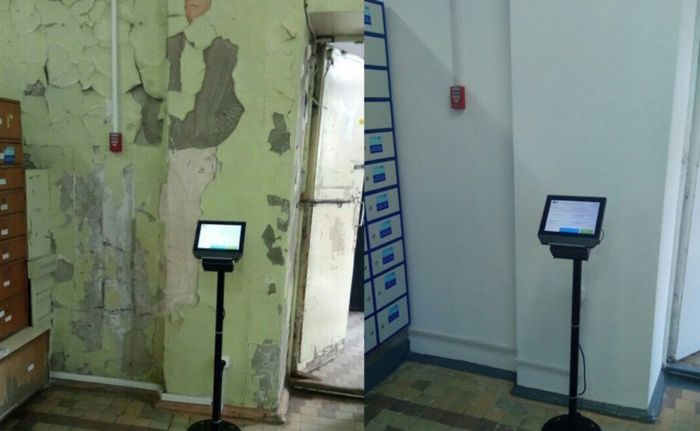 В Омске закончился ремонт почтового отделения, которое раскритиковали пользователи сети