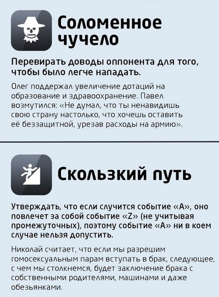 Логические ошибки в споре