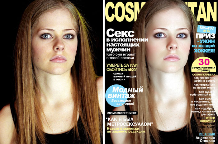 Как создаются нереальные стандарты красоты: знаменитости до и после фотошопа