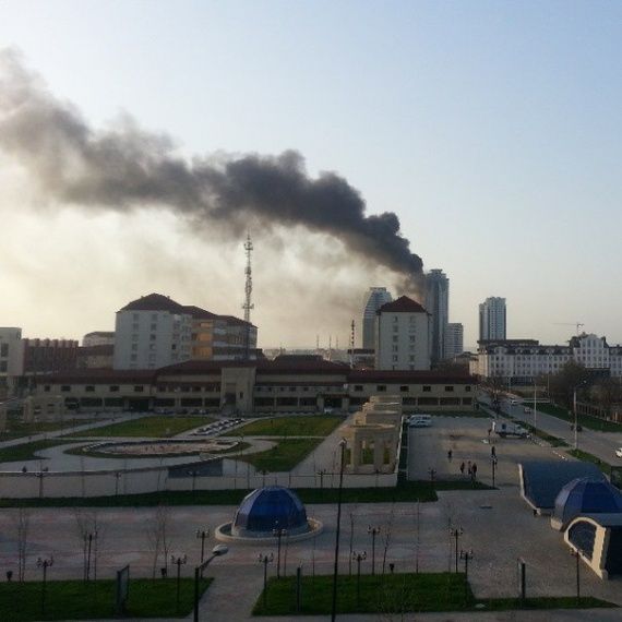 Пожар в Грозном