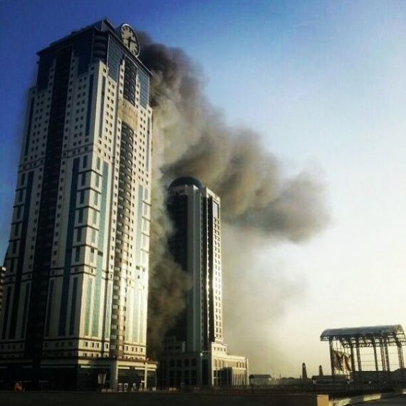 Пожар в Грозном