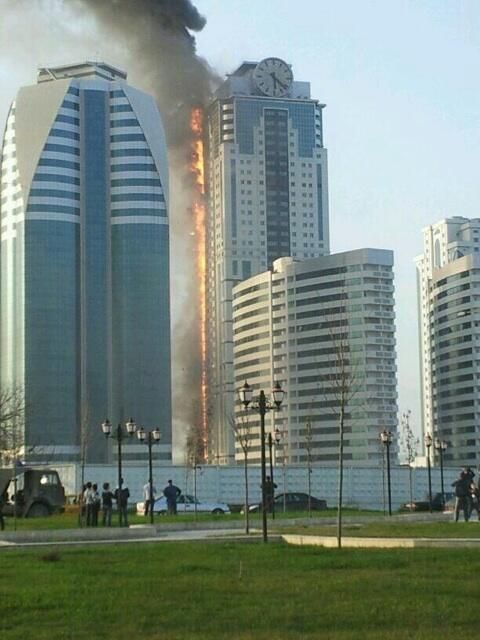 Пожар в Грозном