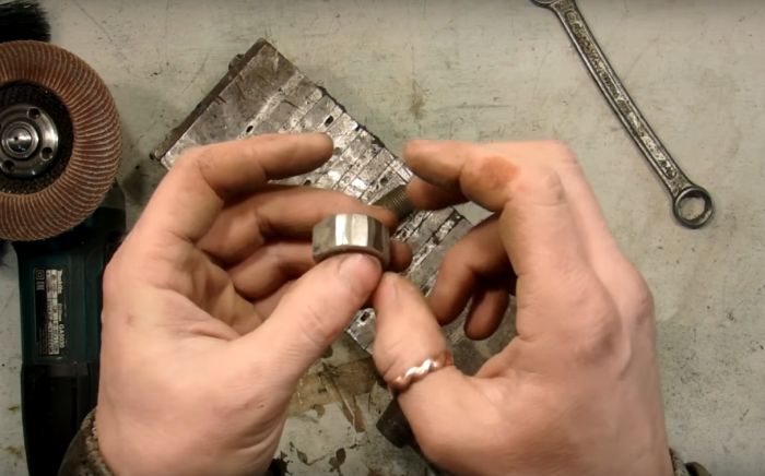 Изготовление кольца из гайки
