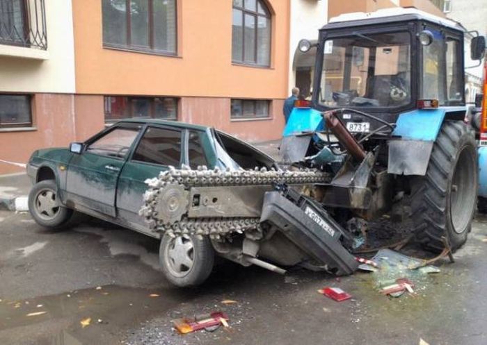 Месть автовладельцам, нарушающим ПДД