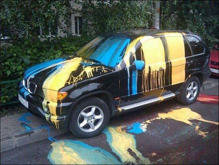 Месть автовладельцам, нарушающим ПДД