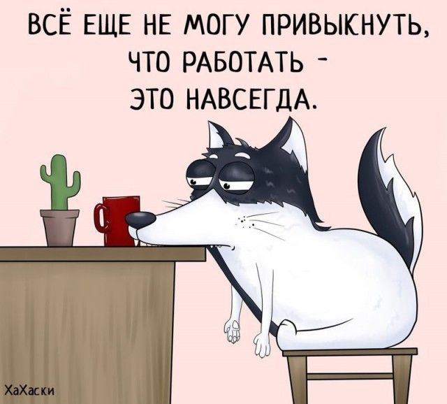 Забавные комиксы из жизни Хаски Карла