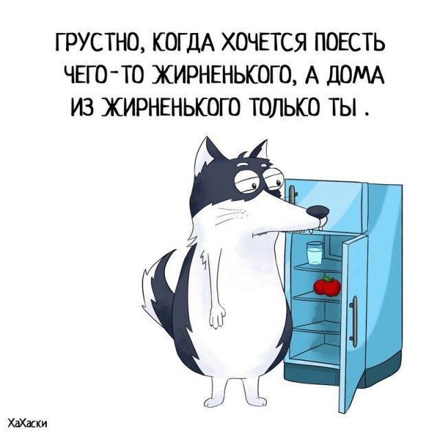 Забавные комиксы из жизни Хаски Карла