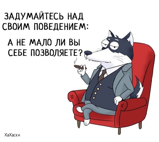Забавные комиксы из жизни Хаски Карла