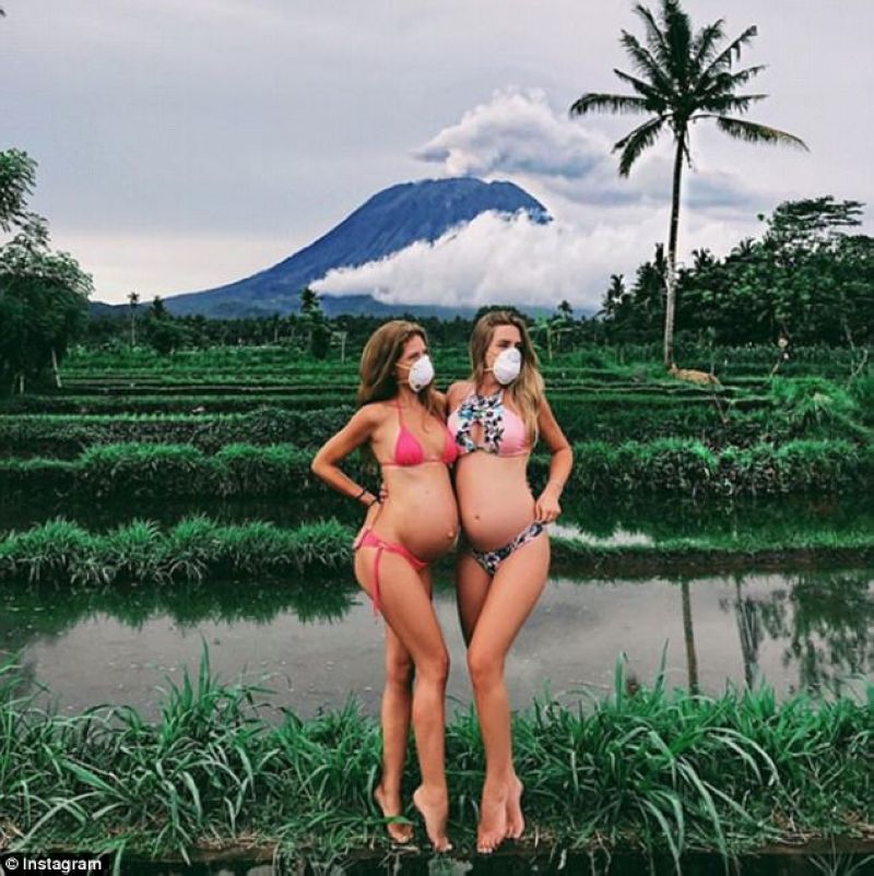 Извержение вулкана на Бали как повод для хорошей фоточки в инстаграм