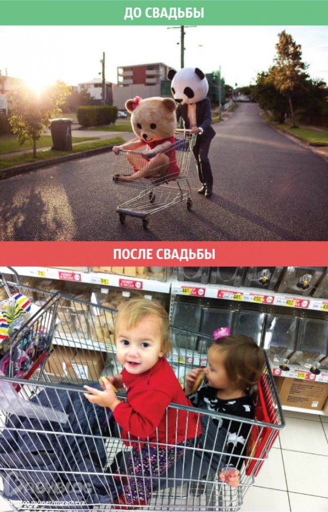 9 фотографий о том, как меняется жизнь после свадьбы
