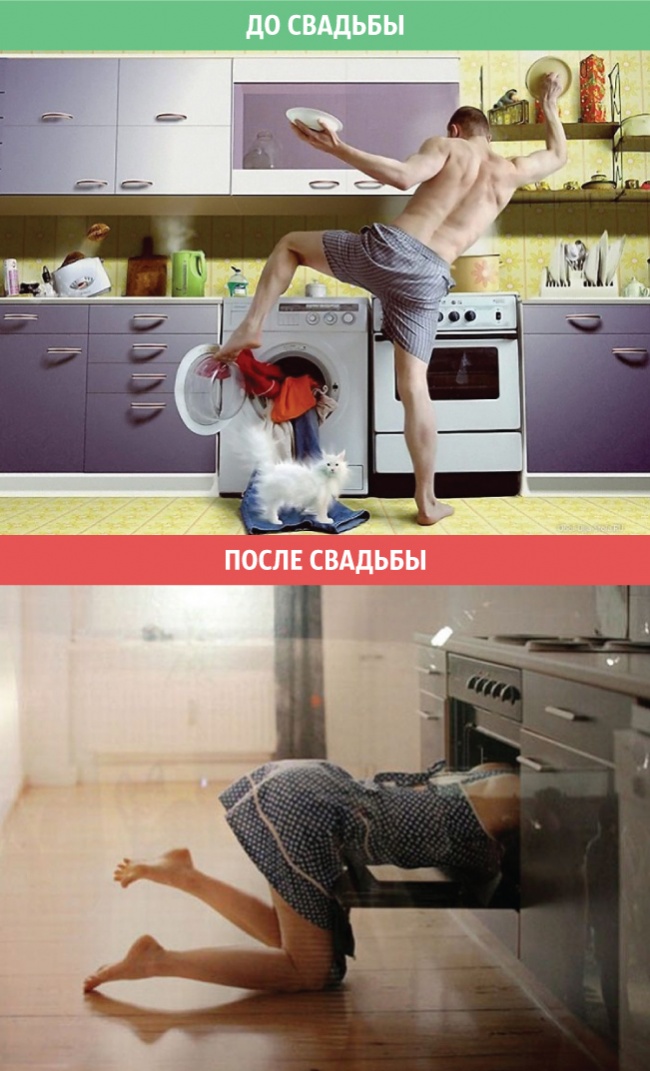 9 фотографий о том, как меняется жизнь после свадьбы