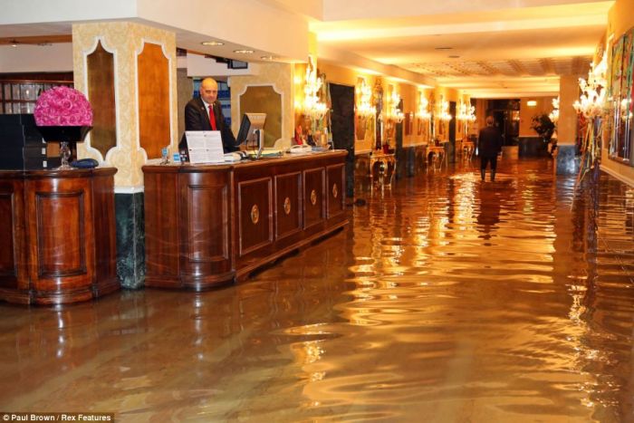 Затопленная Венеция - леденеет