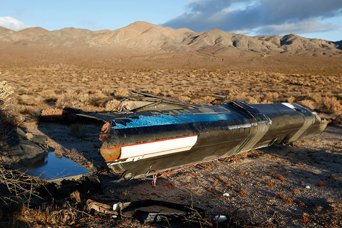 Прогулка по месту крушения американского SpaceShipTwo