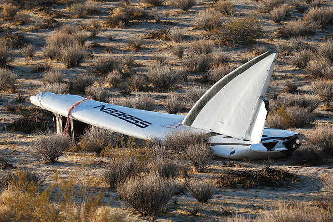 Прогулка по месту крушения американского SpaceShipTwo