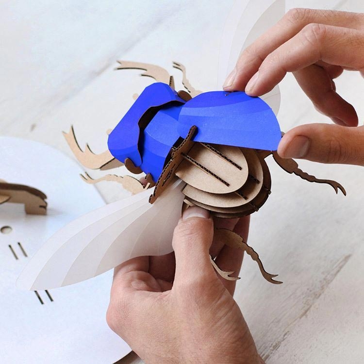 Необычные 3D-пазлы из бумаги, из которых можно собрать просто просто невыносимо красивых жуков