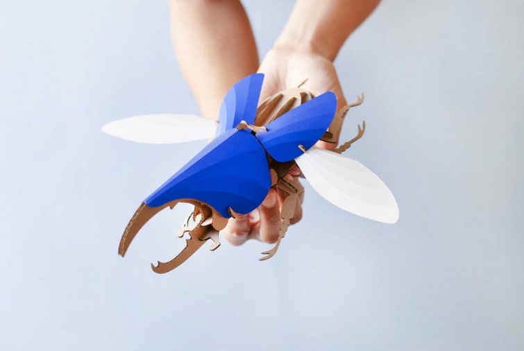 Необычные 3D-пазлы из бумаги, из которых можно собрать просто просто невыносимо красивых жуков