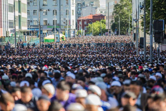 Празднование Ураза-байрама в Москве