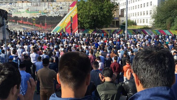 Празднование Ураза-байрама в Москве