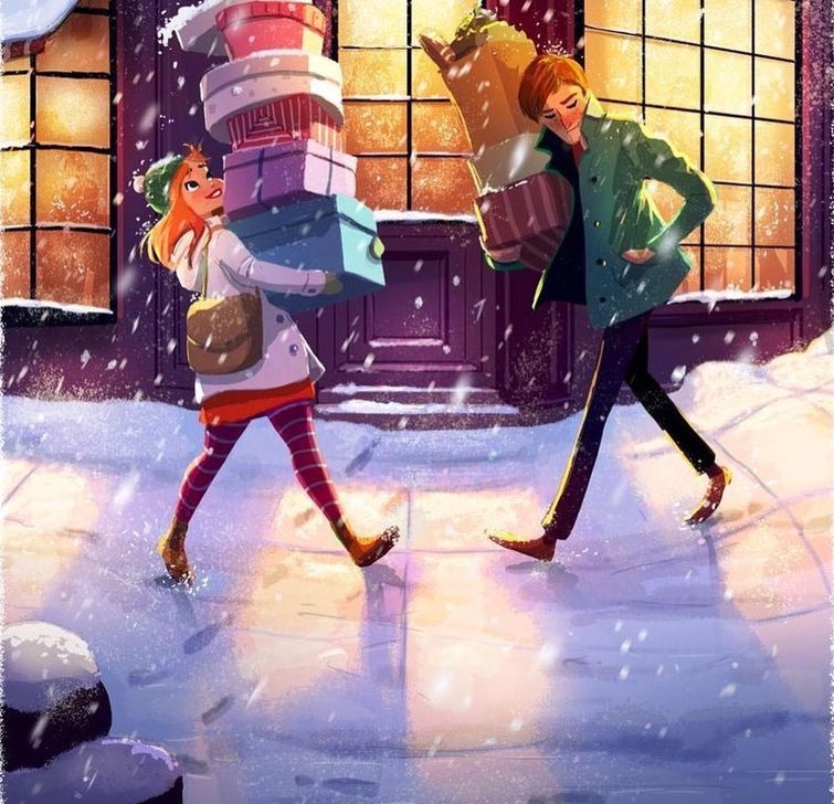 14 уютных иллюстраций о любви, которые подтолкнут вас обнять любимого человека