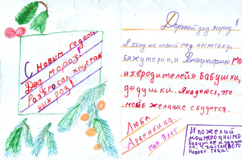 На деревню Дедушке Морозу