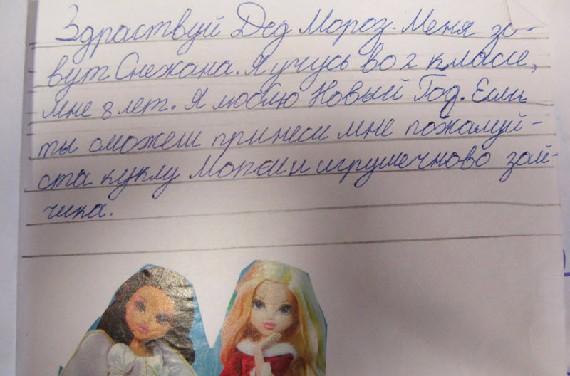 На деревню Дедушке Морозу