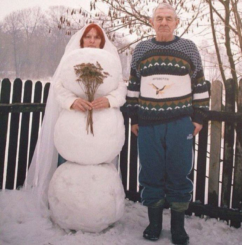Странные снимки с зарубежных свадьб