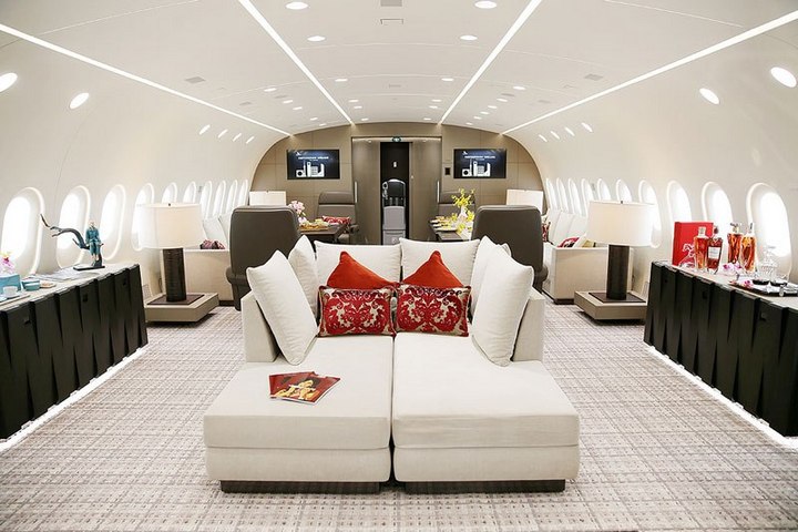 Роскошный интерьер Boeing 787-8 Dreamliner
