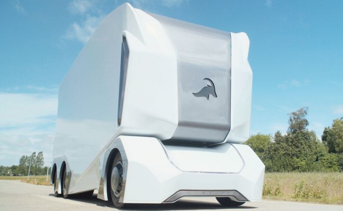 Самоуправляемый грузовик T-Pod, в котором нет кабины