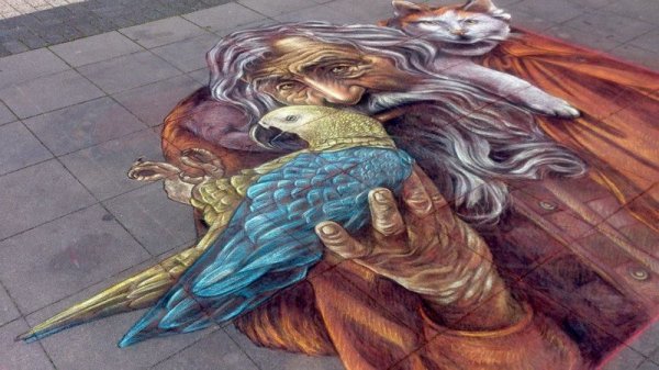 Как одна библиотекарша разрисовала тротуары Как одна библиотекарша разрисовала тротуары