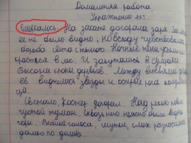 Перлы школьников и замечания из дневников