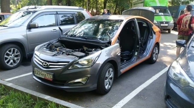 Печальная участь каршеринговых авто Москвы