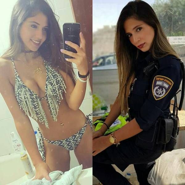 Девушки в униформе и обычной одежде