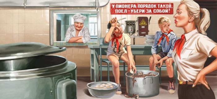 Агитационные пин-ап плакаты Валерия Барыкина