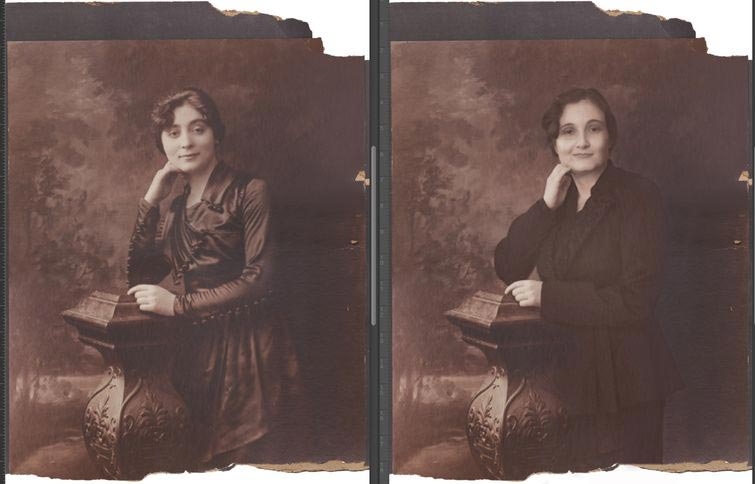 Девушка воссоздала фотографии своих родственников, сделав это с невероятной точностью