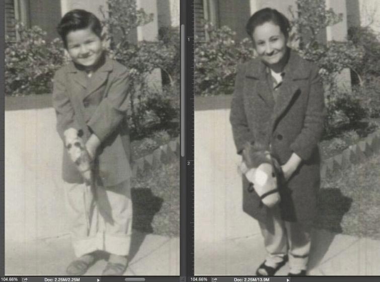 Девушка воссоздала фотографии своих родственников, сделав это с невероятной точностью