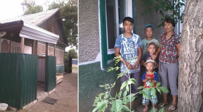 В Казахстане неизвестные меценаты купили дом многодетной семье погорельцев В Казахстане неизвестные меценаты купили дом многодетной семье погорельцев