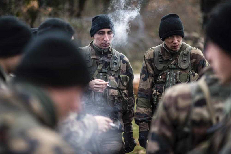 Французские новобранцы в учебке
